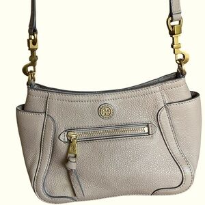 Tory Burch EUC Frances‎ Leather Mini Crossbod/shoulder Bag french Grey